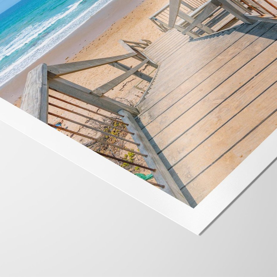 Plakat bez ramy 30x40 - Pomost ku Morzu - pomost na plaży, morze