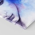 Obraz na płótnie 30x30 - Graficzna magia kobiecej twarzy - grafika, kobieta