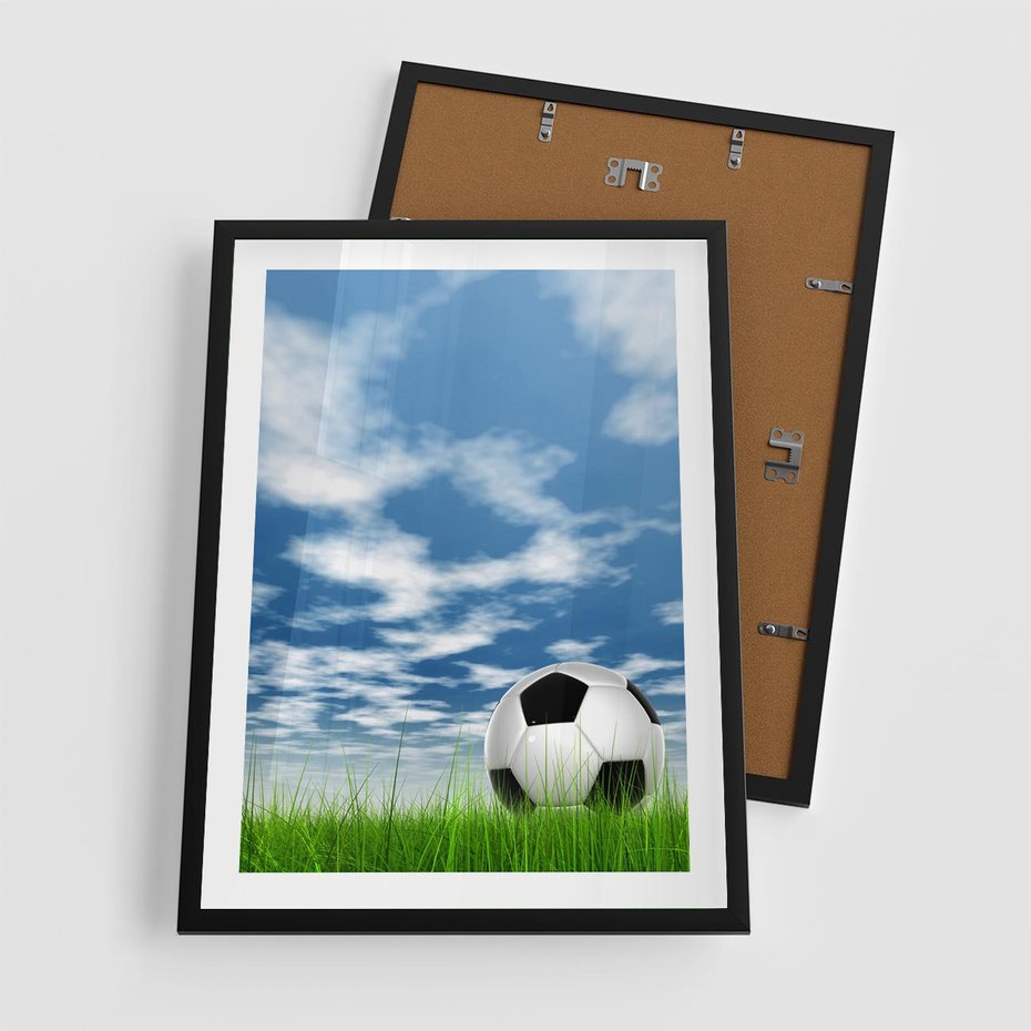 Plakat w ramie 50x70 - Piłkarska Pasja - piłka, nożna - rama czarna