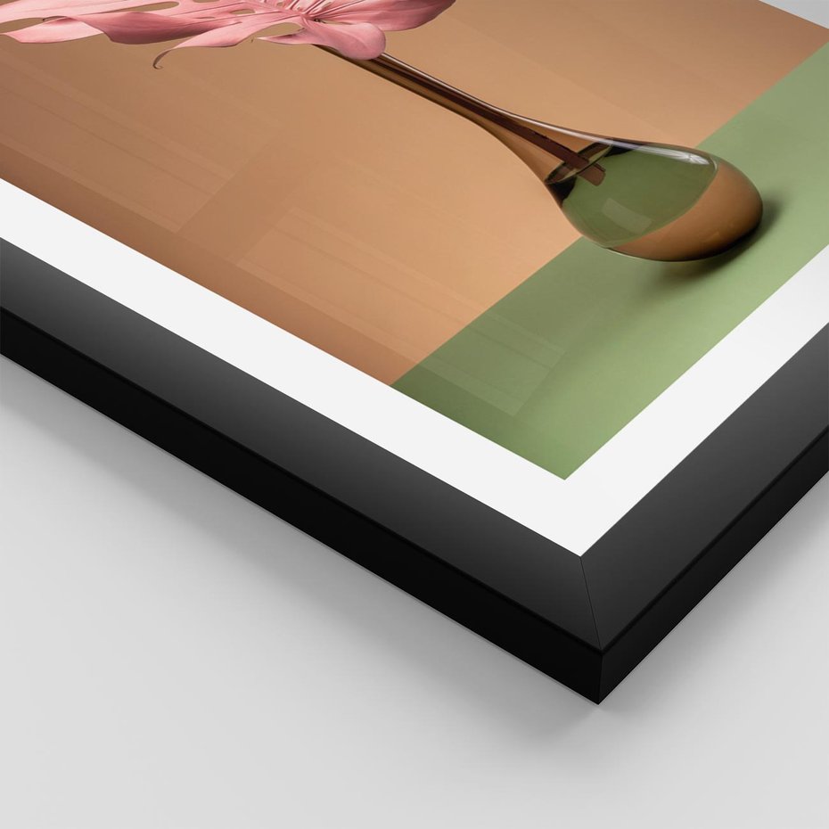 Plakat w ramie 40x50 - Wyjątkowy monstera - monstera, liść - rama czarna