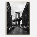 Obraz w ramie 80x120 - Ikona Miasta - Nowy Jork, most - rama drewno