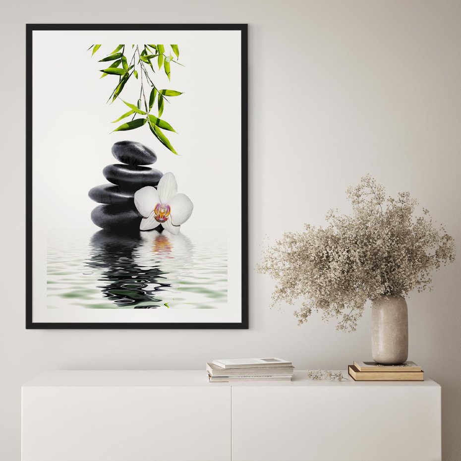 Plakat bez ramy 50x70 - Orchidea w Spa - spa, orchidea