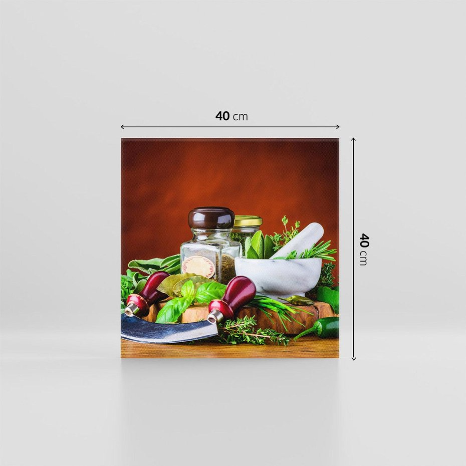 Obraz na płótnie 40x40 - Kulinarna przygoda - do kuchni, przyprawy
