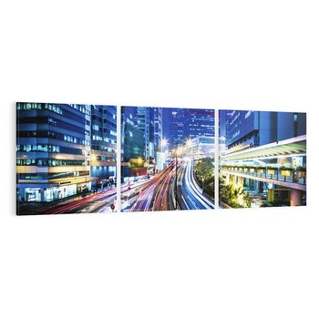 Obraz na płótnie 150x50 - Nocne Światła Miasta - noc, miasto