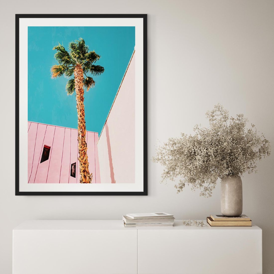 Plakat w ramie 40x50 - Palma w Miami - palma, miami - rama czarna