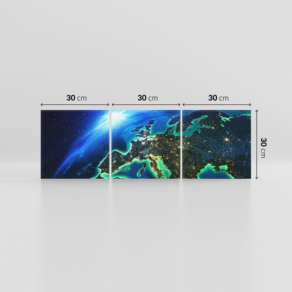 Obraz na płótnie 90x30 - Kosmiczna podróż: piękno Ziemi - kosmos, ziemia
