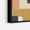 Obraz w ramie 50x50 - Pasy Abstrakcji - kolorowe pasy, plamy koloru - rama czarna