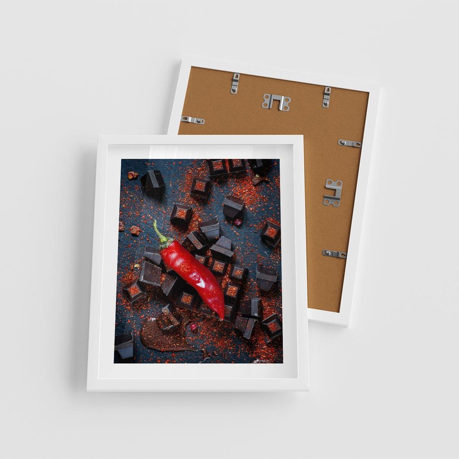 Plakat w ramie 40x50 - Papryka w Restauracji - restauracja, papryka - rama biała