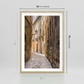 Plakat w ramie 50x70 - Perspektywa Uliczki - uliczka, perspektywa - rama drewno