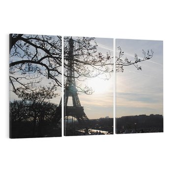 Obraz na płótnie 120x80 - Wieczorny spacer przy Wieży Eiffla - Paryż, Wieża