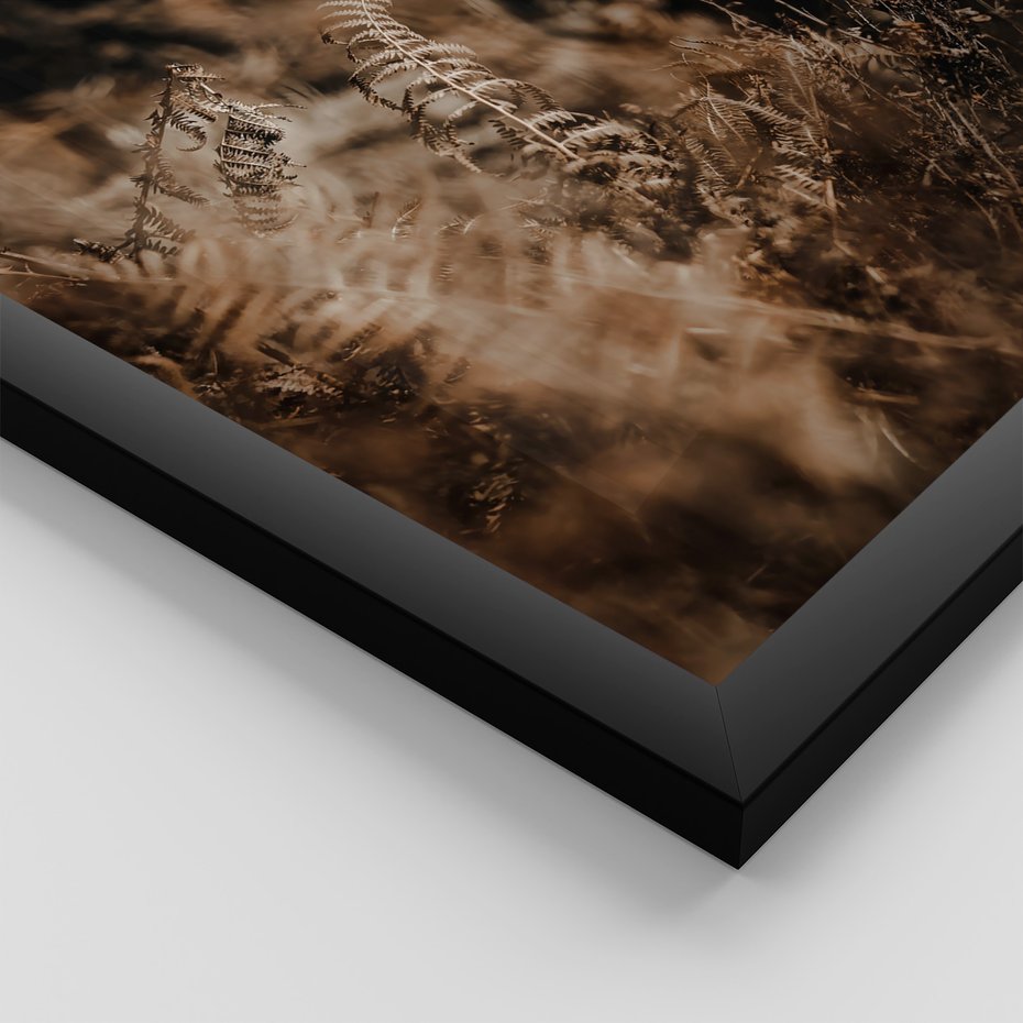 Zestaw obrazy w ramie 30x40 galeria - Jesienne, liście, nostalgia - rama czarna