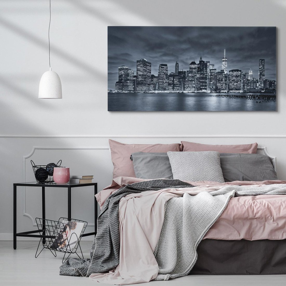 Obraz na płótnie 140x70 - Miejskie Migawki - noc, NY