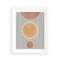 Plakat w ramie 40x50 - Taniec Linii - abstrakcyjna nowoczesna sztuka, koła okręgi - rama biała