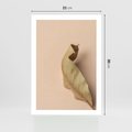 Plakat bez ramy 21x30 - Boho suszone liście - suszony, liść