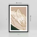 Plakat w ramie 50x70 - Góry w Złocie i Minimalizmie - grafika, złote góry - rama czarna