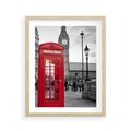 Plakat w ramie 40x50 - Budka w Londynie - Londyn, budka - rama drewno