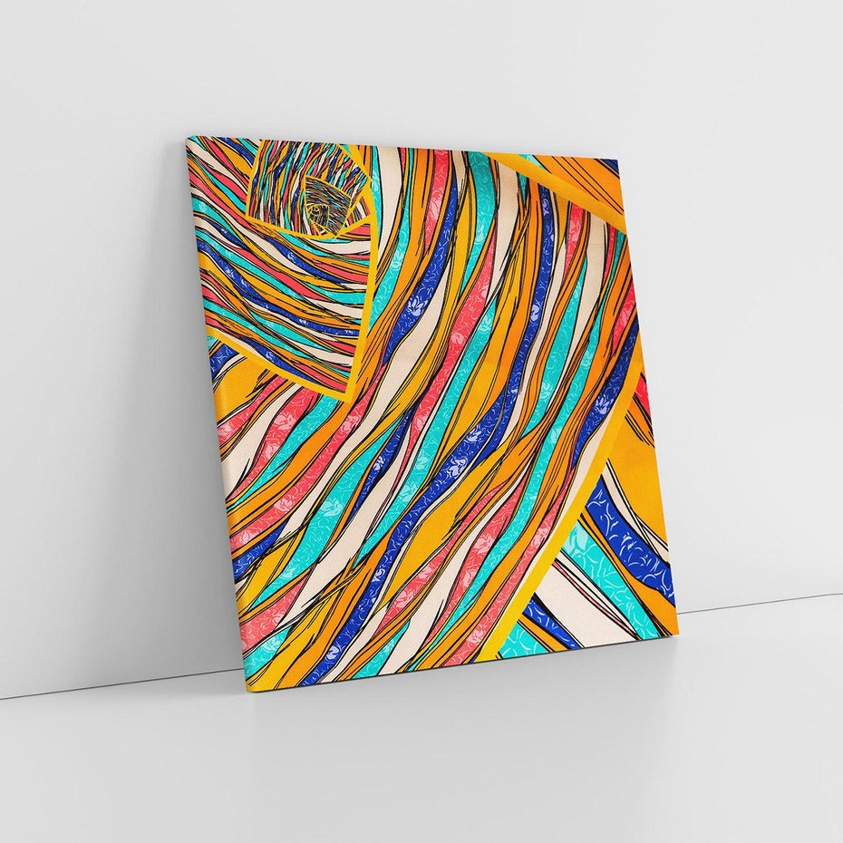 Obraz na płótnie 60x60 - Eksplozja Abstrakcyjnych Barw - abstrakcja