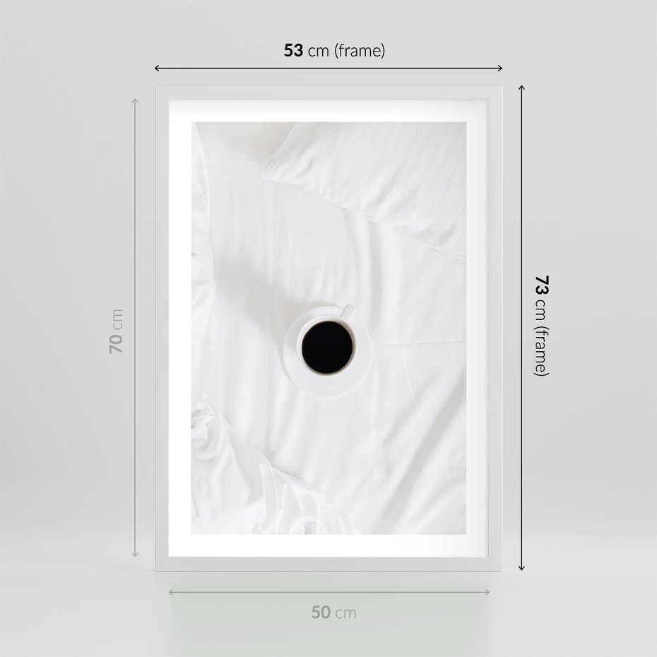 Plakat w ramie 50x70 - Prostota Rytuału - fotografia, minimalizm - rama biała