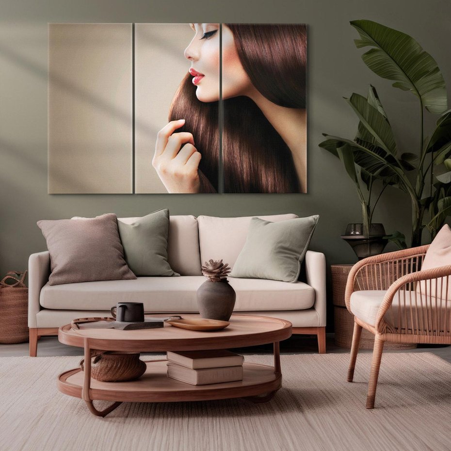 Obraz na płótnie 120x80 - Piękno fryzury - włosy, fryzura