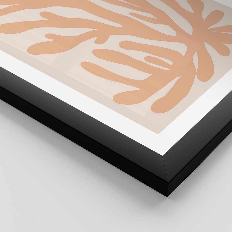 Plakat w ramie 40x50 - Rozkwitające Abstrakcje - nowoczesna sztuka, plakat modern - rama czarna