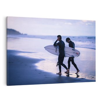 Obraz na płótnie 120x80 - Morze Emocji na Desce Surfera - surfer, surfing