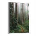 Obraz w ramie 70x100 - Mgliste Marzenia - artystyczna fotografia, las - rama biała