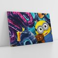 Obraz na płótnie 120x80 - Świat minionków w graffiti - minionek, graffiti