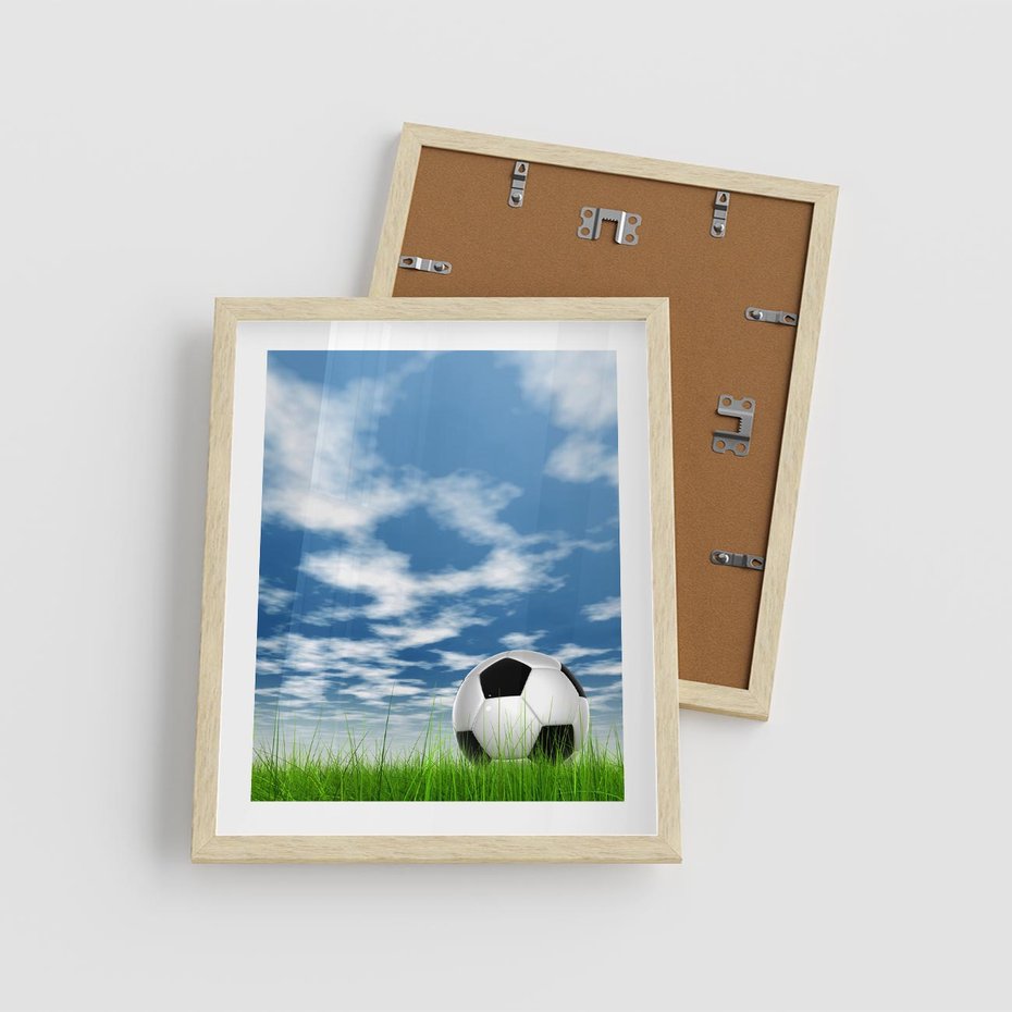 Plakat w ramie 40x50 - Piłkarska Pasja - piłka, nożna - rama drewno