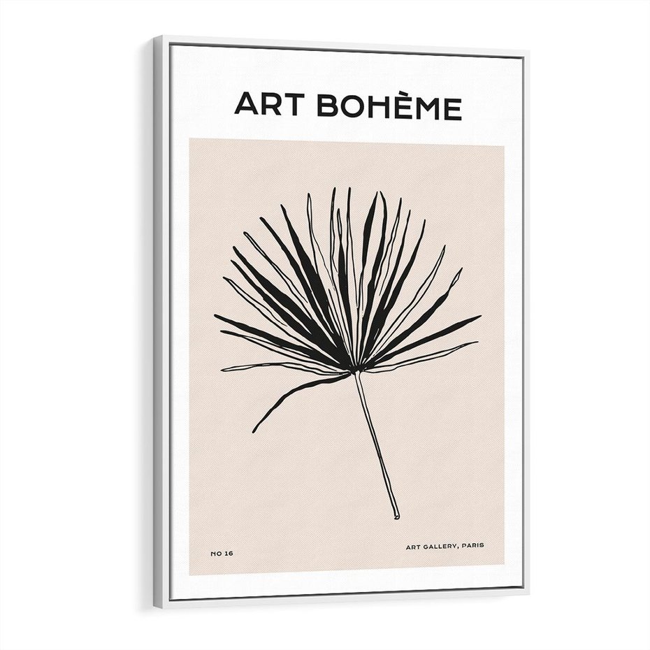 Obraz w ramie 80x120 - Rozkwitające Boho Kształty - boho sztuka, plakat - rama biała