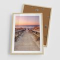 Plakat w ramie 50x70 - Spacer Wśród Przyboju - dróżka, morze - rama drewno