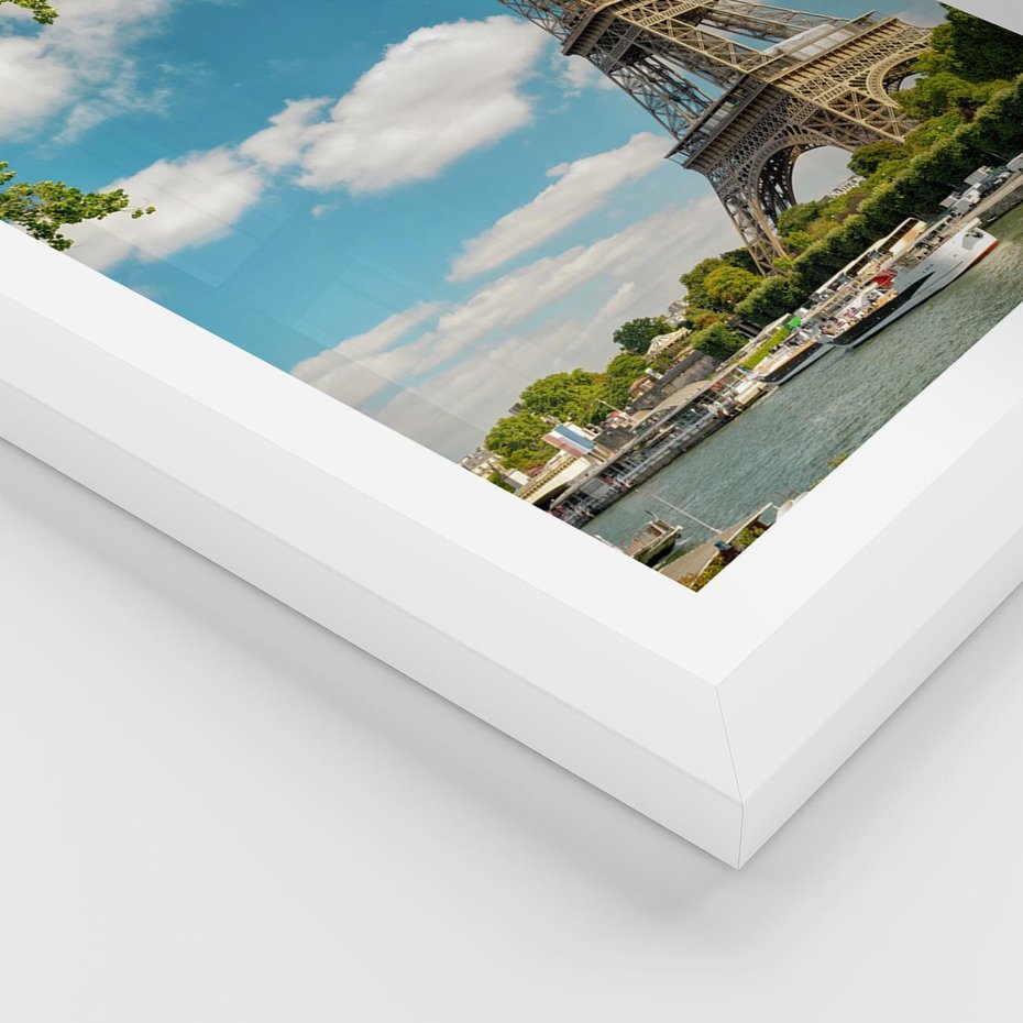 Plakat w ramie 40x50 - Paryż Eiffla - Paryż, Eiffla - rama biała