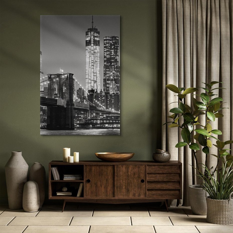 Obraz na płótnie 80x120 - Most nad Manhattańskim Skarbem - most, Nowy Jork