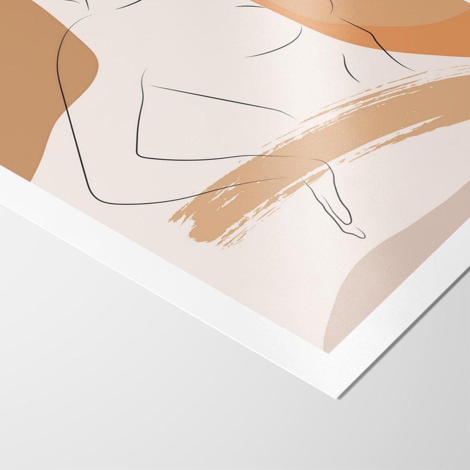 Plakat bez ramy 50x70 - Sztuka Prostoty - kobieta, szkic