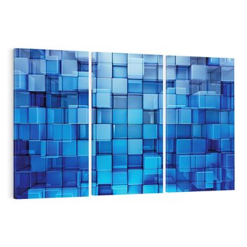Obraz na płótnie 120x80 - Abstrakcyjne 3D: Kolorowe bloki - abstrakcja, 3d