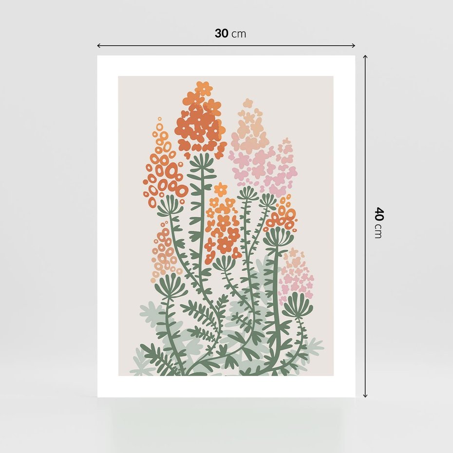 Plakat bez ramy 30x40 - Kwiatowe Uniesienia - kwiaty polne, plakat