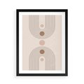 Plakat w ramie 50x70 - Zgeometryzowane Wizje - boho plakat, minimalizm - rama czarna