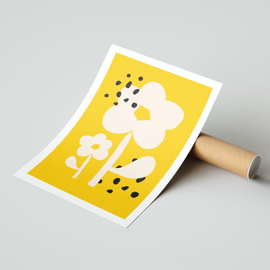 Plakat bez ramy 30x40 - Bezgraniczne Impulsy - abstrakcyjny kwiat, plakat