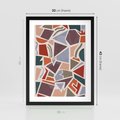Plakat w ramie 30x40 - Intrygujące Rozbicie - gemoetryczne kształty, mozaika - rama czarna