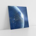 Obraz na płótnie 50x50 - Spotkanie księżyca i Ziemi - księżyc, ziemia