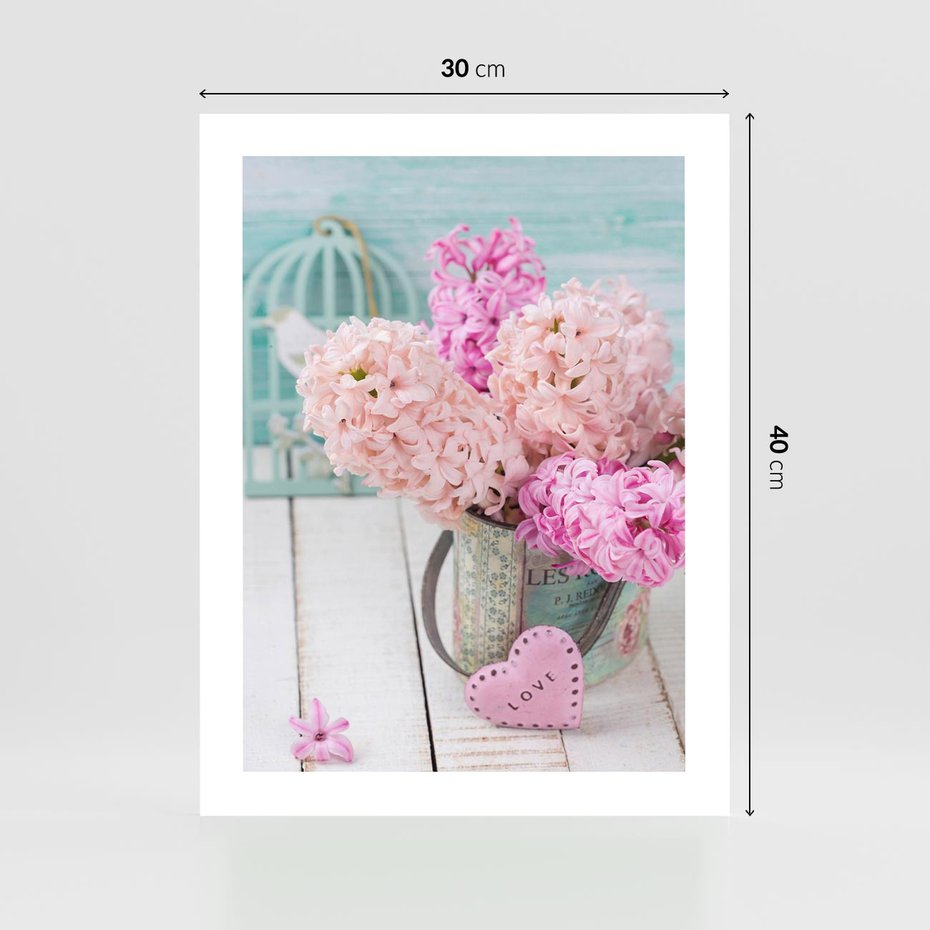 Plakat bez ramy 30x40 - Kwiatowa harmonia hiacyntów - kwiaty, hiacynty