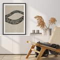 Plakat bez ramy 21x30 - Kontury Ewolucji Materii - boho plakat, czarne kropki kreski