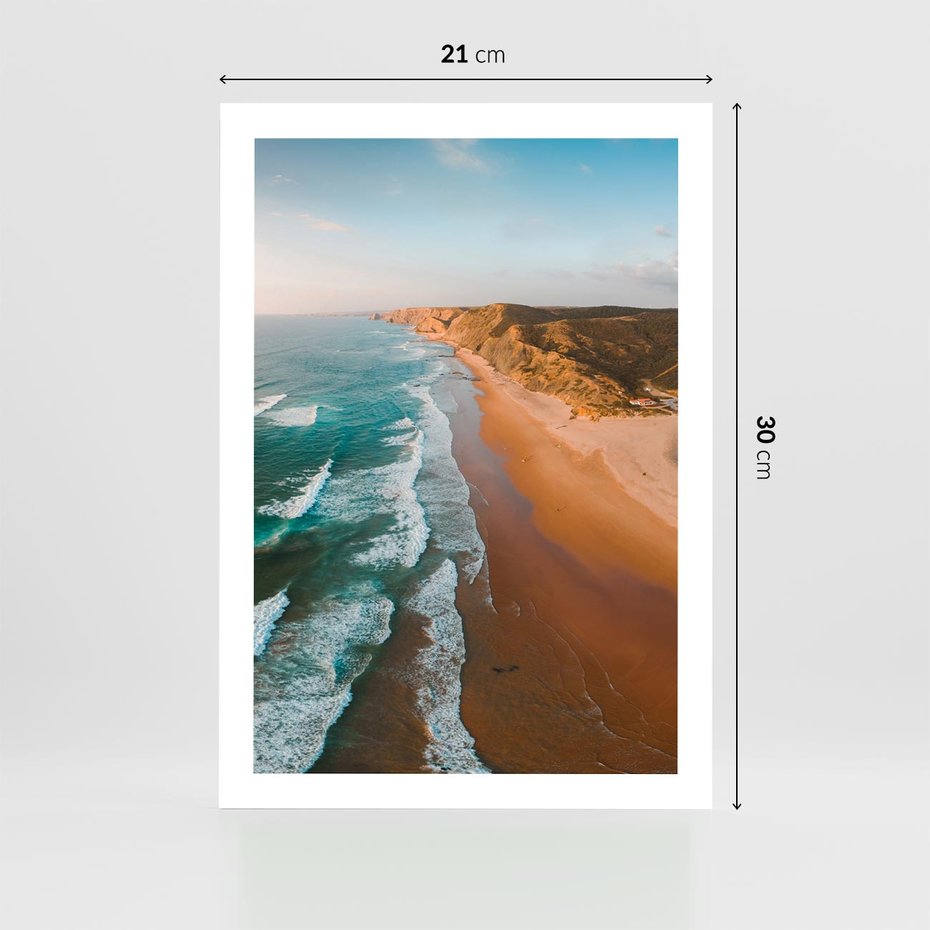 Plakat bez ramy 21x30 - Z Lotu Ptaka - fotografia, plaża