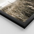 Zestaw obrazy w ramie 30x40 galeria - Domki, pola, łąki, w, sepii - rama czarna