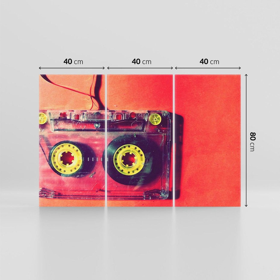Obraz na płótnie 120x80 - Kaseta - Muzyka Retro - kaseta, muzyka