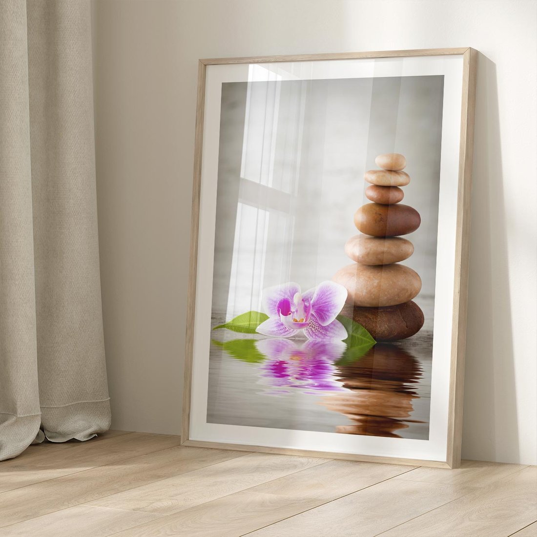 Plakat w ramie 50x70 - Spa japońskie: sztuka relaksu - spa, japońskie - rama drewno