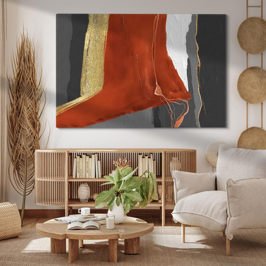 Obraz na płótnie 120x80 - Abstrakcyjna impresja - abstrakcja, nowoczesny