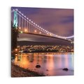 Obraz na płótnie 50x50 - Most nocą w Kanadzie - Kanada, most