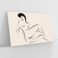 Obraz na płótnie 100x70 - Piękno w Minimalizmie - abstrakcyjny rysunek, minimalistyczna kreska