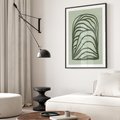 Plakat bez ramy 21x30 - Zielonkawy Uścisk Natury - abstrakcyjny zielony motyw, skandynawski design