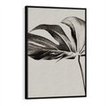 Obraz w ramie 70x100 - Szepczący Liść - szkic, czarno biały - rama czarna